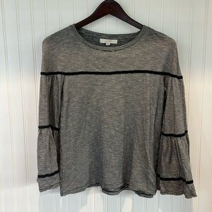 Love Striped Bell Sleeve Top